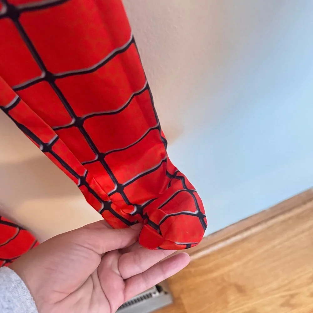 Marvel Spiderman Costume Full Body Jumpsuit with Mask Red Blue Kids Size 150 CM